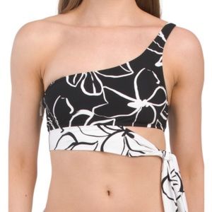 La Blanca one shoulder swim top NWT size 14